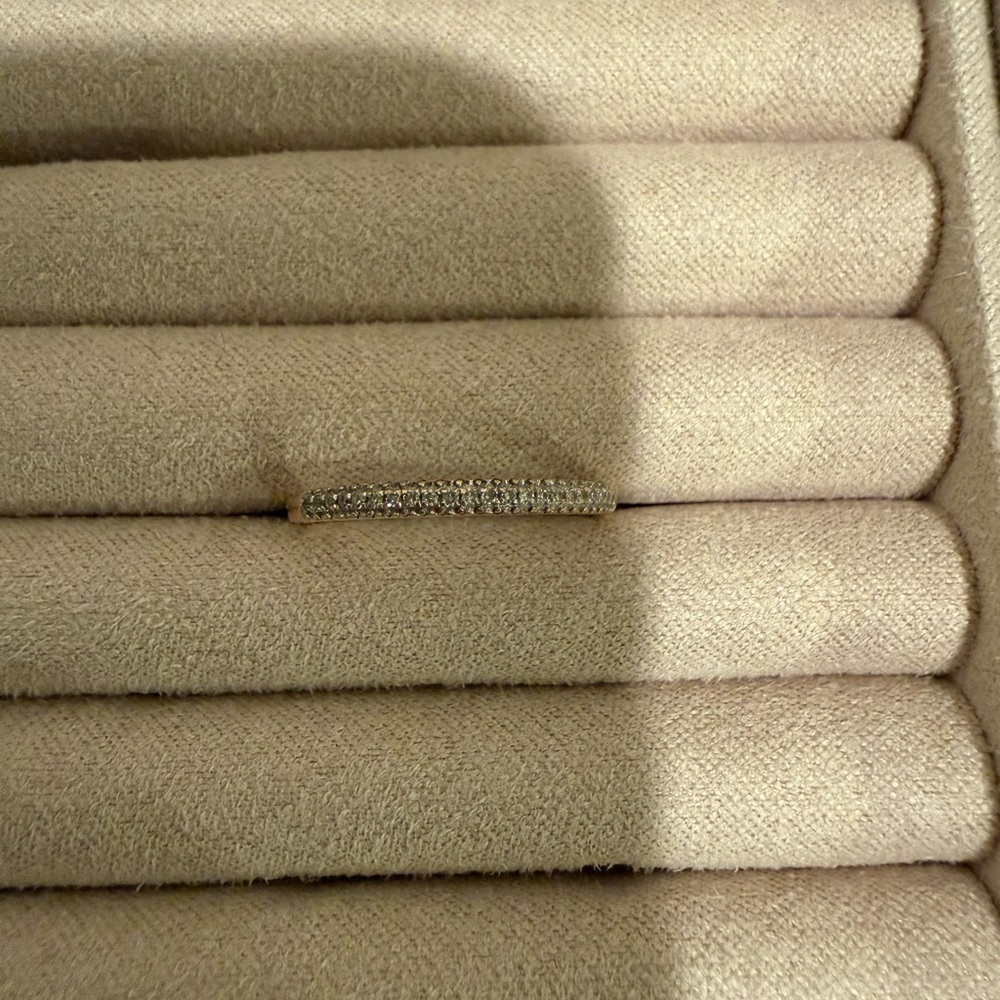 14k Rose Gold half eternity band